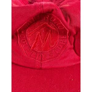 Vintage Marlboro Country Store‎ Strapback Hat Red Embroidered Logo 90s Tobacco